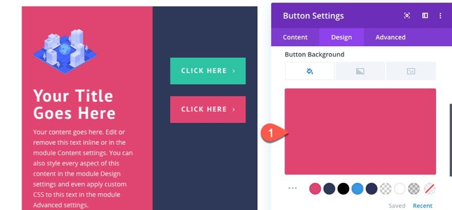 divi button layouts