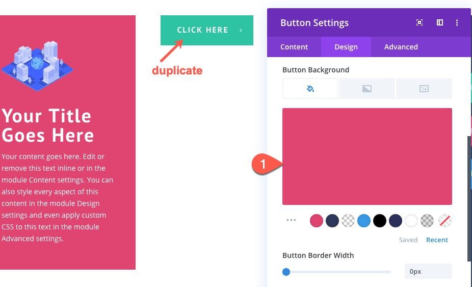 divi button layouts