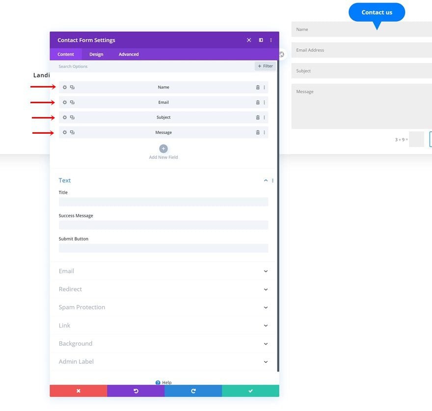 dropdown contact form