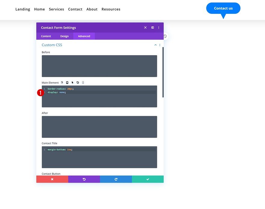 dropdown contact form