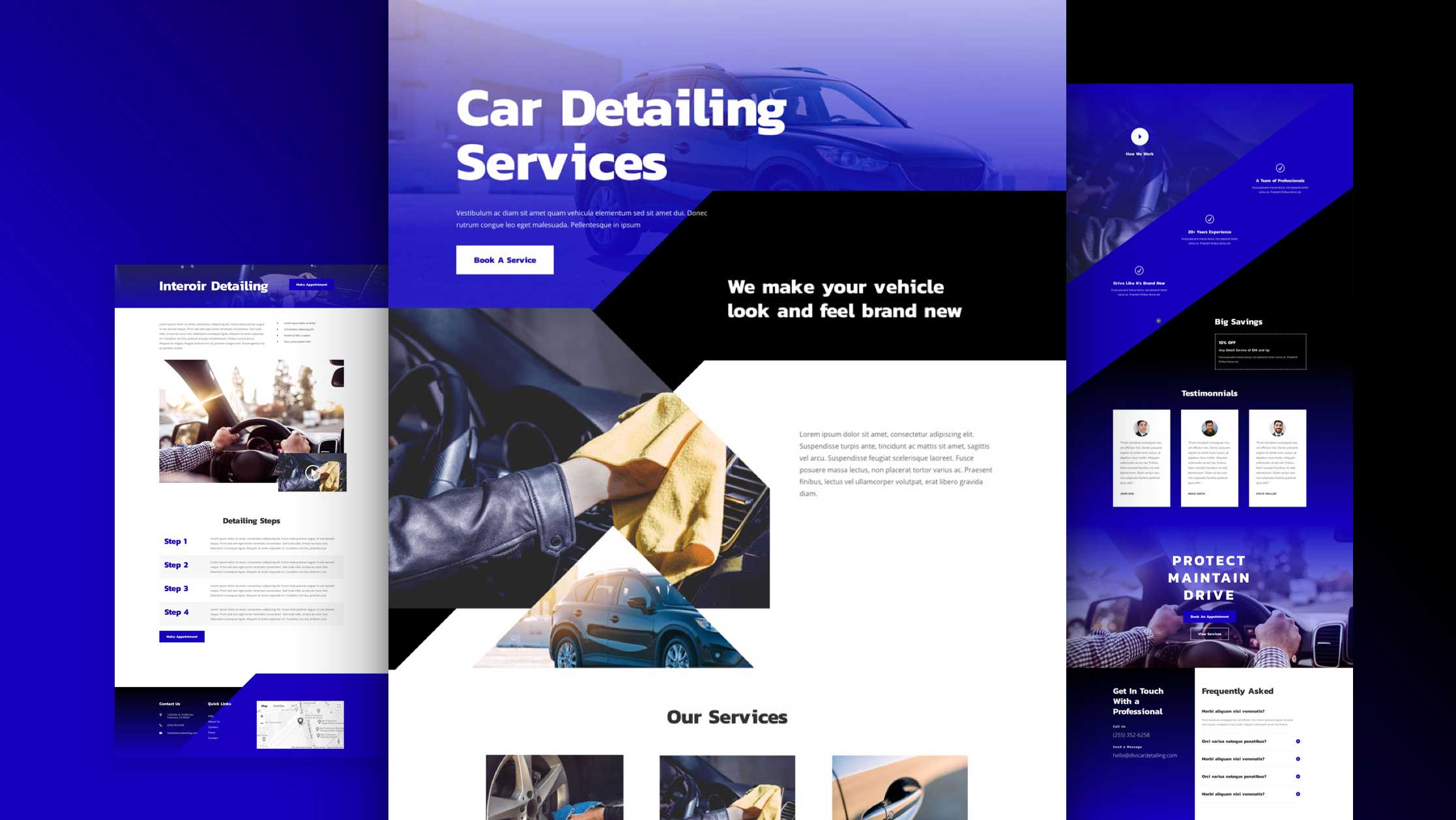 Get a FREE Car Detailing Layout Pack for Divi