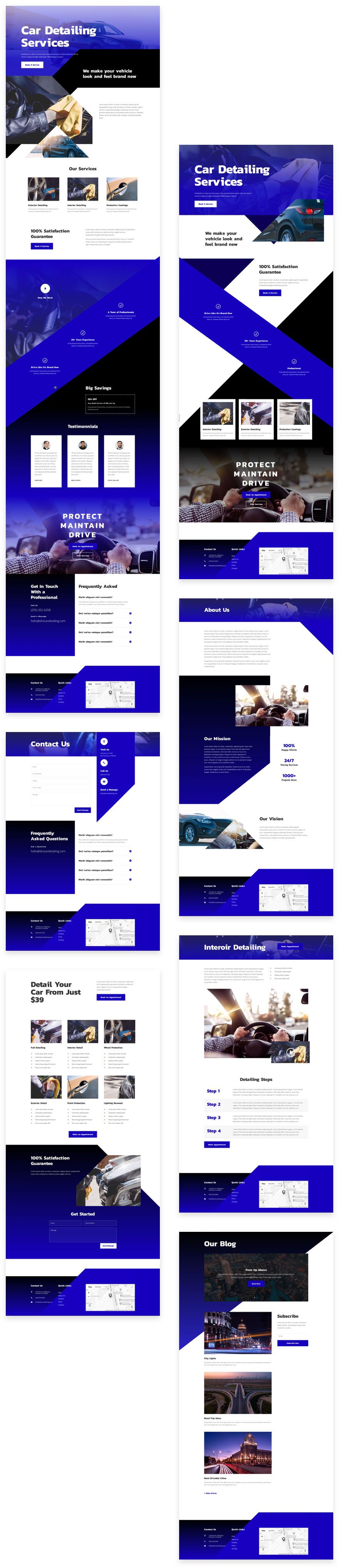 Divi Car Detailing Layout