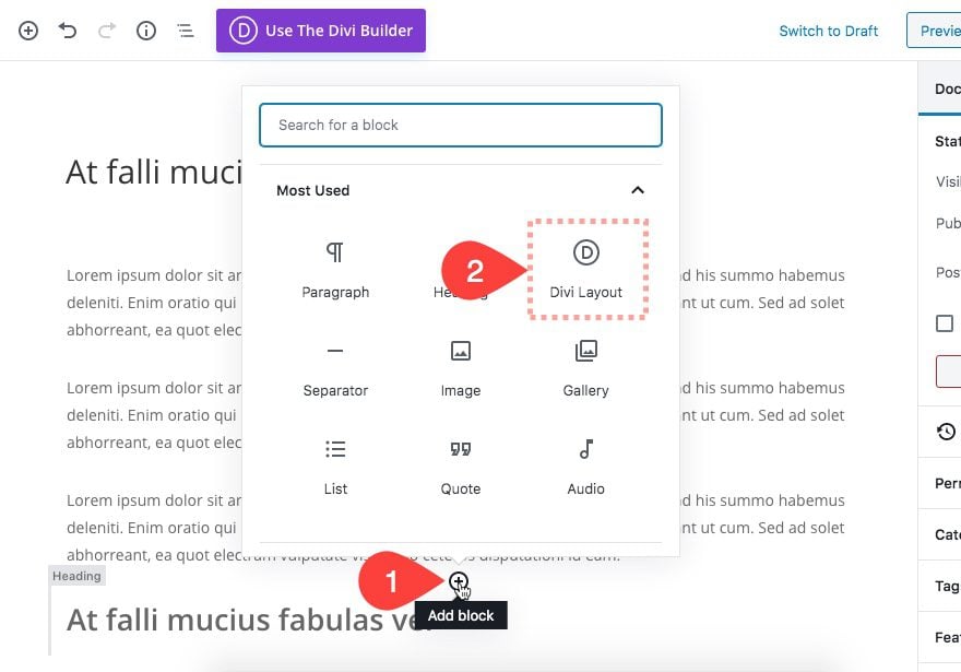 reusable divi layout block