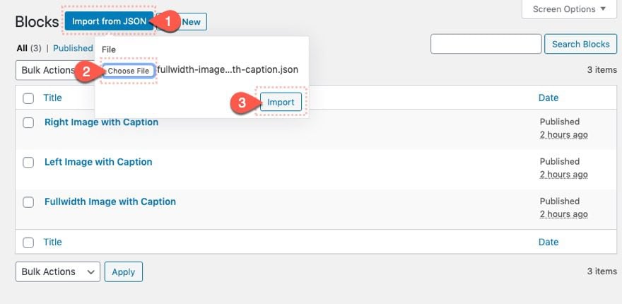 clickable table of contents