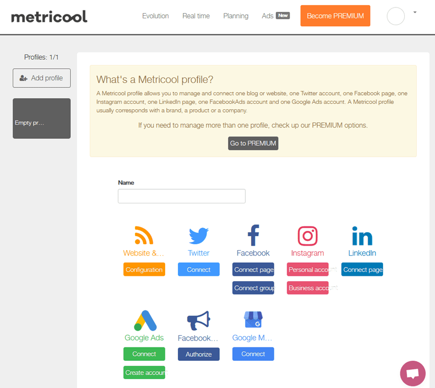 Social Media Dashboard Metricool