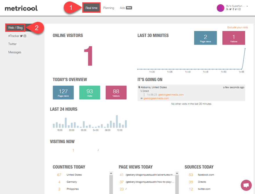 Social Media Dashboard Metricool