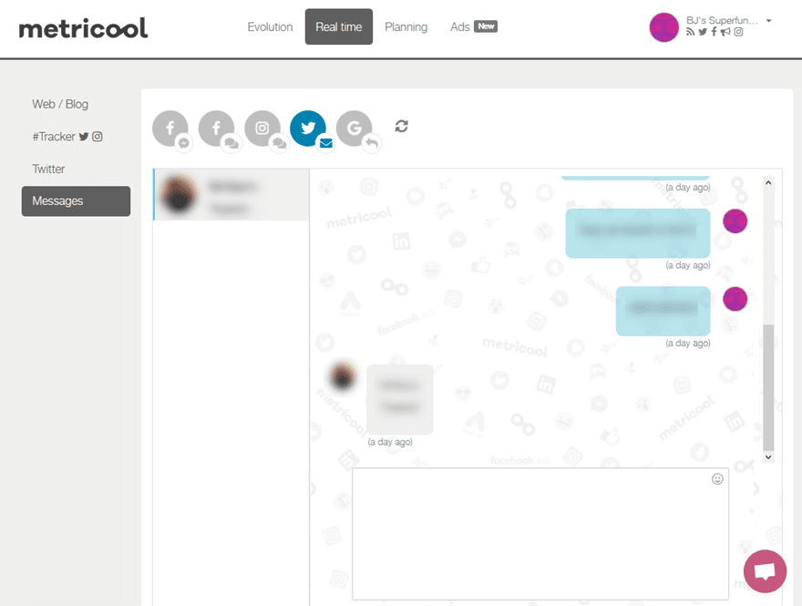 Social Media Dashboard Metricool