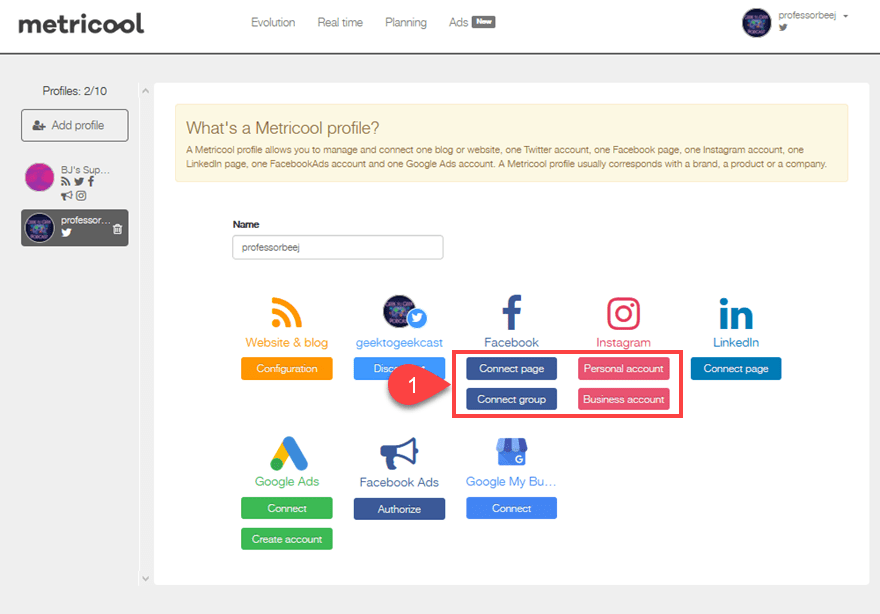 Social Media Dashboard Metricool