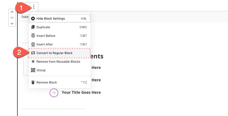 clickable table of contents