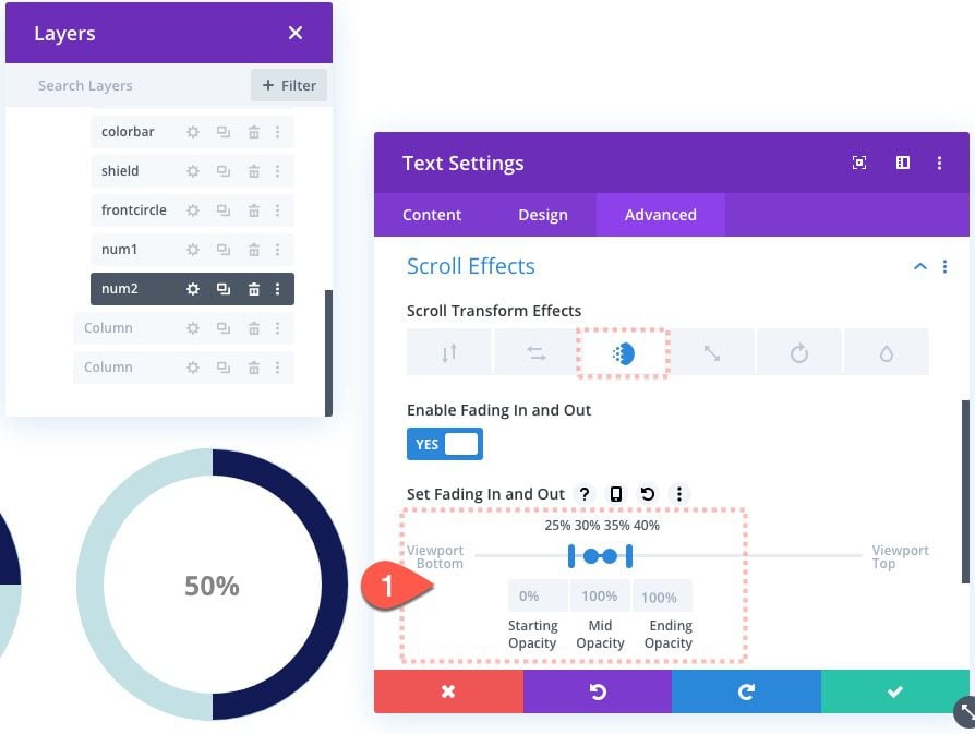 animated circle counters on scroll