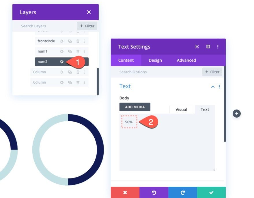 animated circle counters on scroll