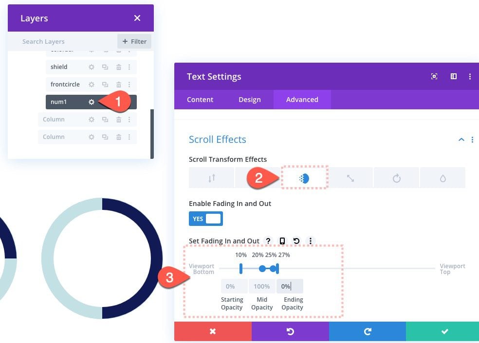 animated circle counters on scroll