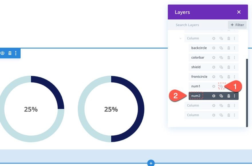 animated circle counters on scroll