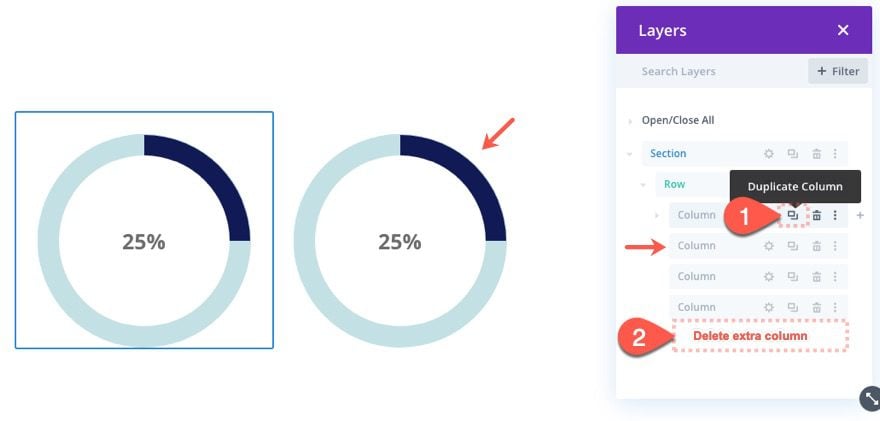 animated circle counters on scroll