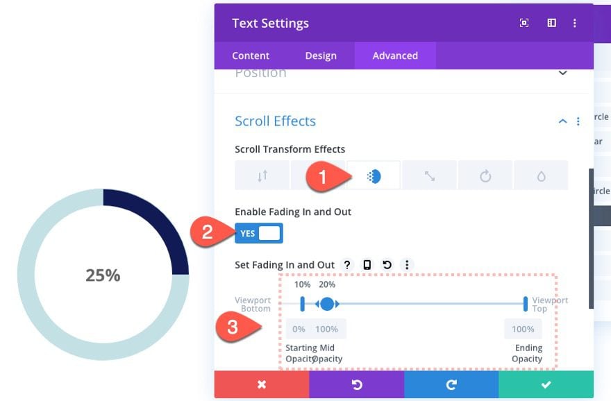 animated circle counters on scroll