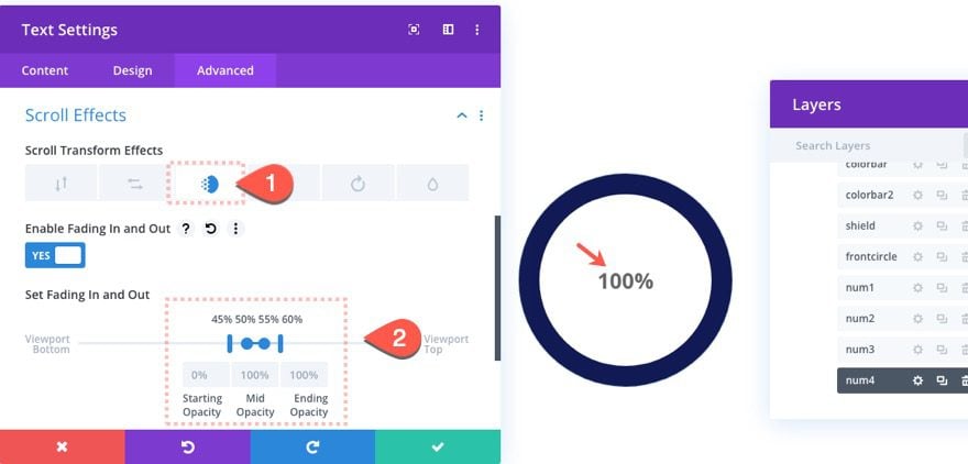 animated circle counters on scroll