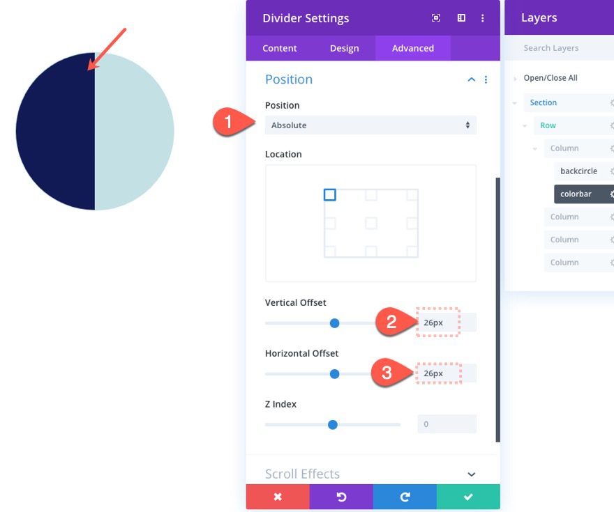 animated circle counters on scroll