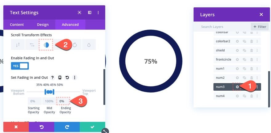 animated circle counters on scroll