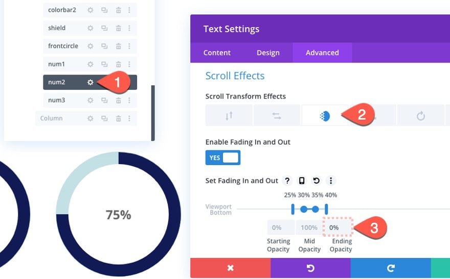 animated circle counters on scroll