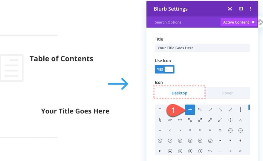 clickable table of contents