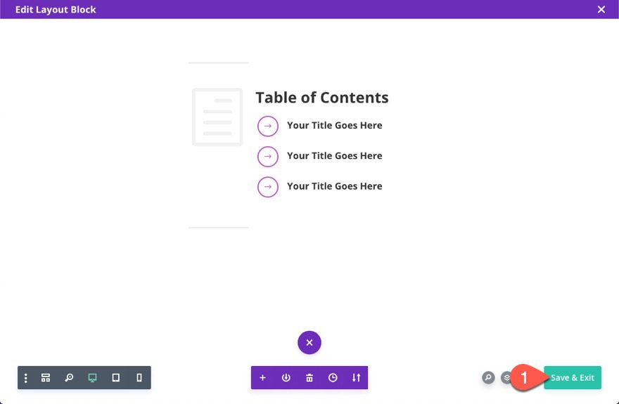clickable table of contents