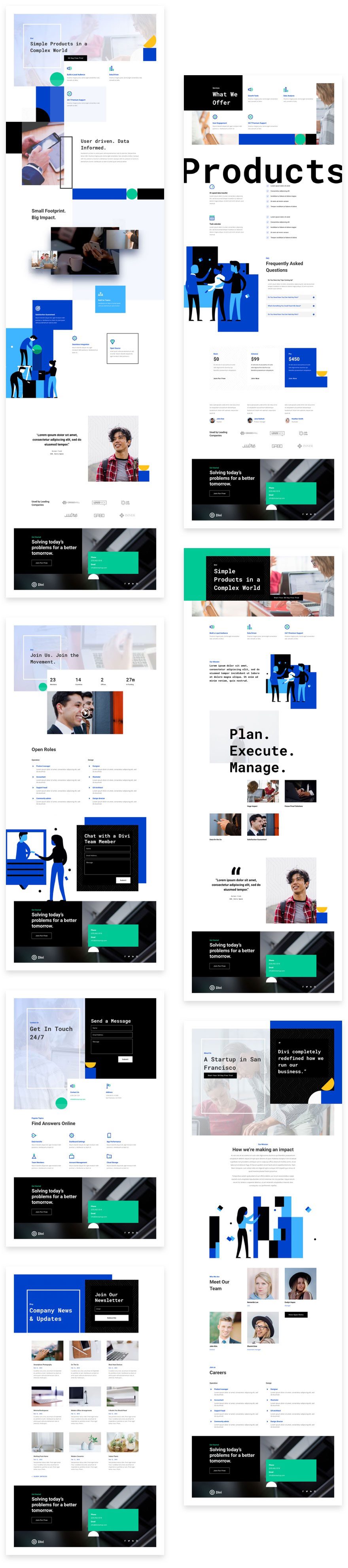 Divi Startup Layout Pack