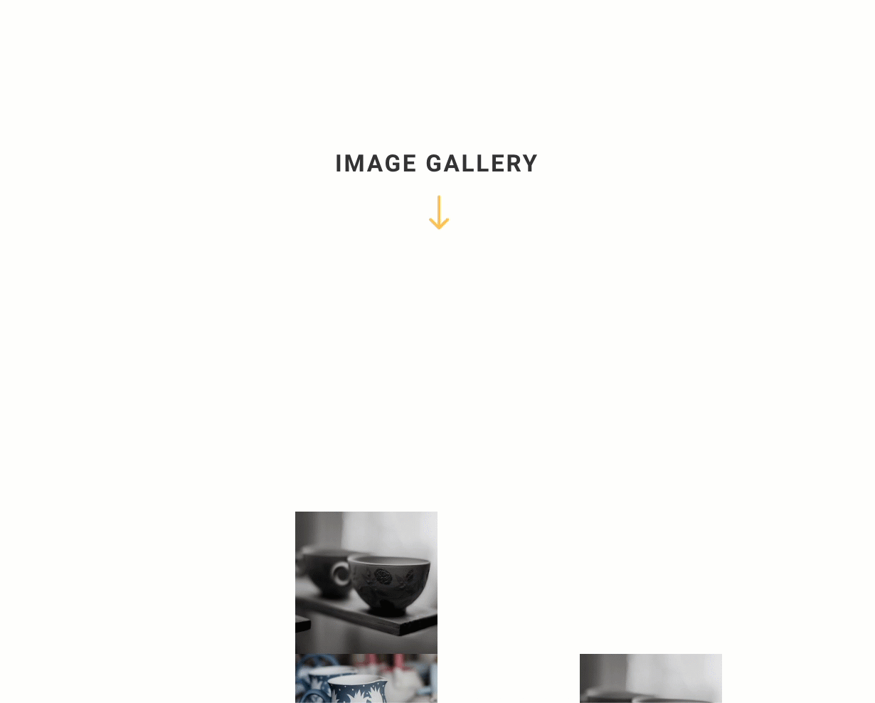 image gallery sliding puzzle scroll effect
