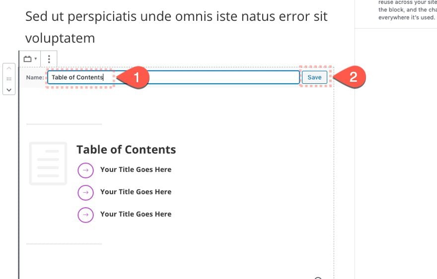 clickable table of contents