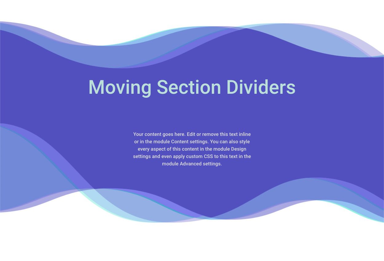 divi section divider scroll effects