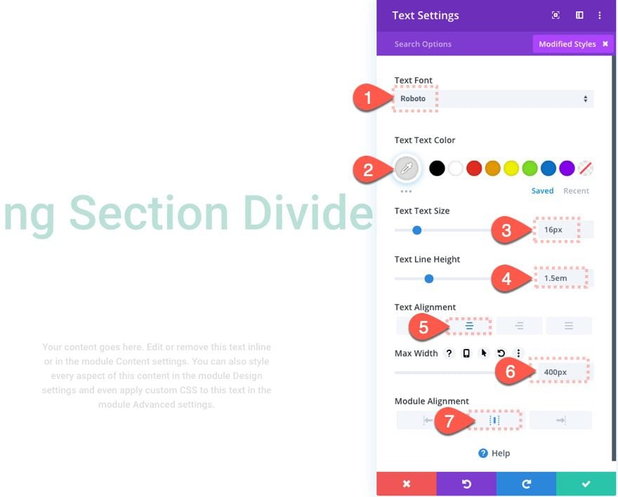 divi section divider scroll effects