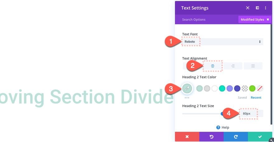 divi section divider scroll effects