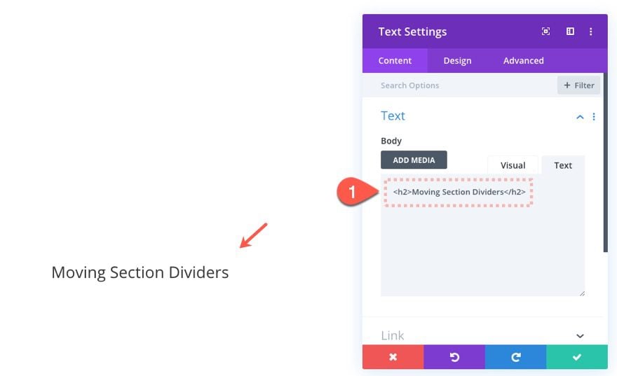 divi section divider scroll effects