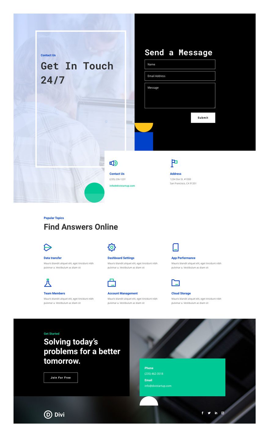 Divi Startup Layout Pack