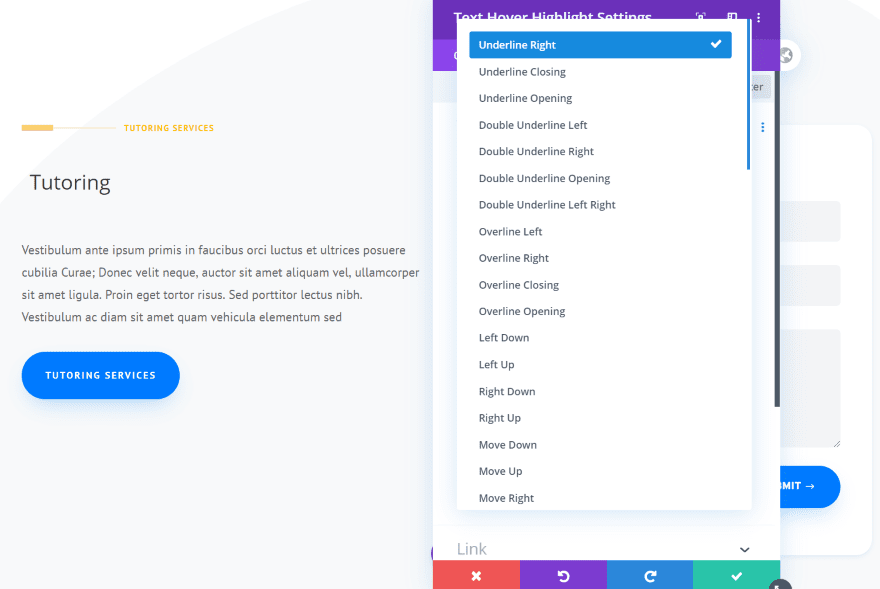 Divi Next Texts Text Hover Highlight