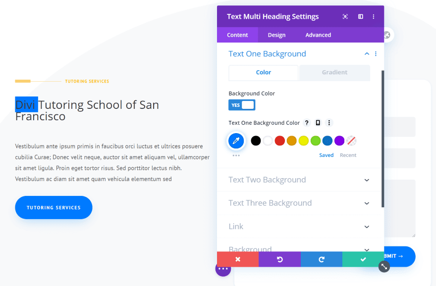 Divi Next Texts Text Multi Heading