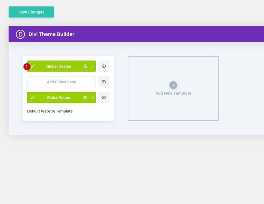 header & footer template for Divi's High School Layout Pack