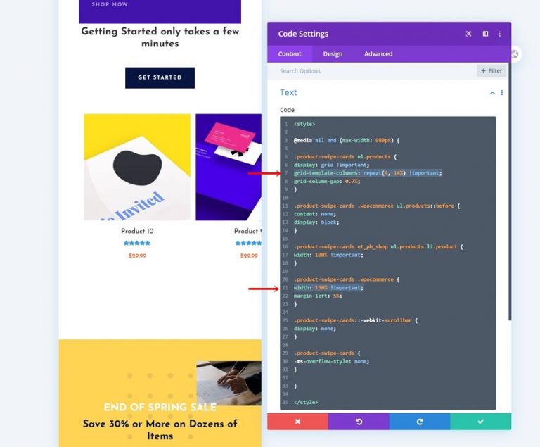 Turning Divi's Shop Module into Dynamic Product Swipe Cards on Mobile