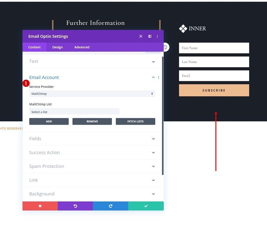 header & footer template for Divi's Leather Company Layout Pack