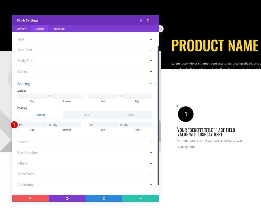 product benefit grid