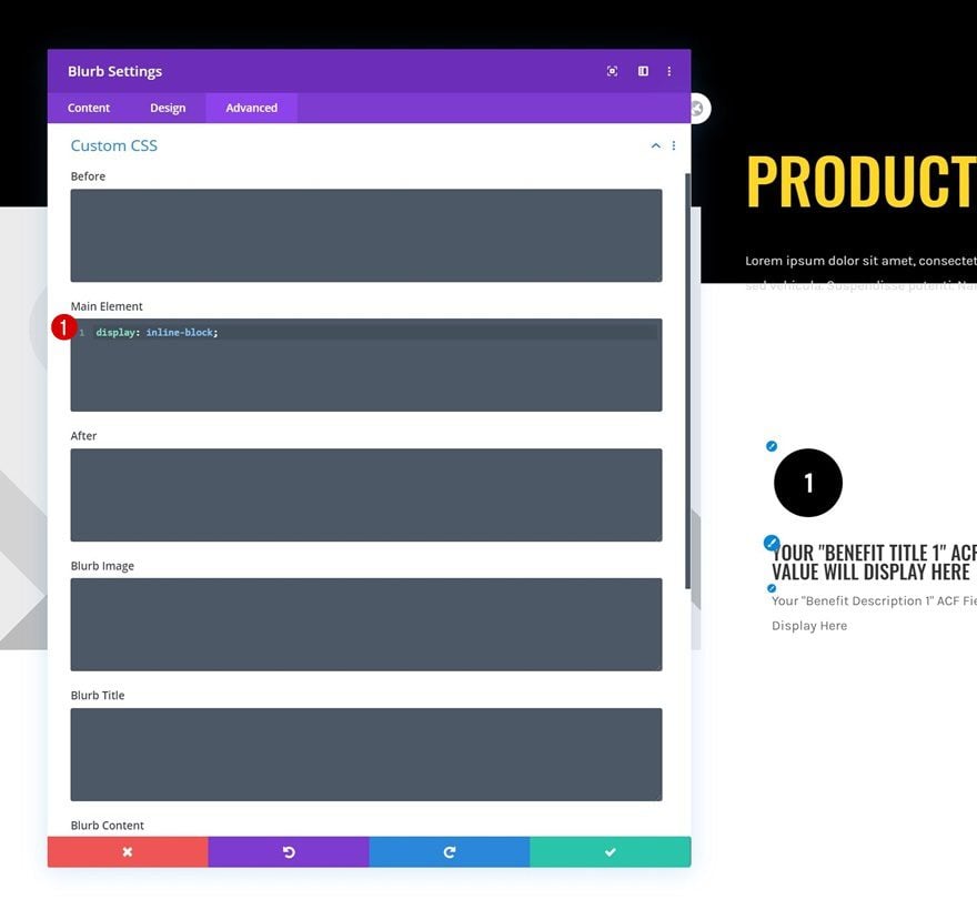 product benefit grid