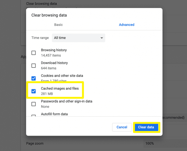 how to clear browser cache via cmd