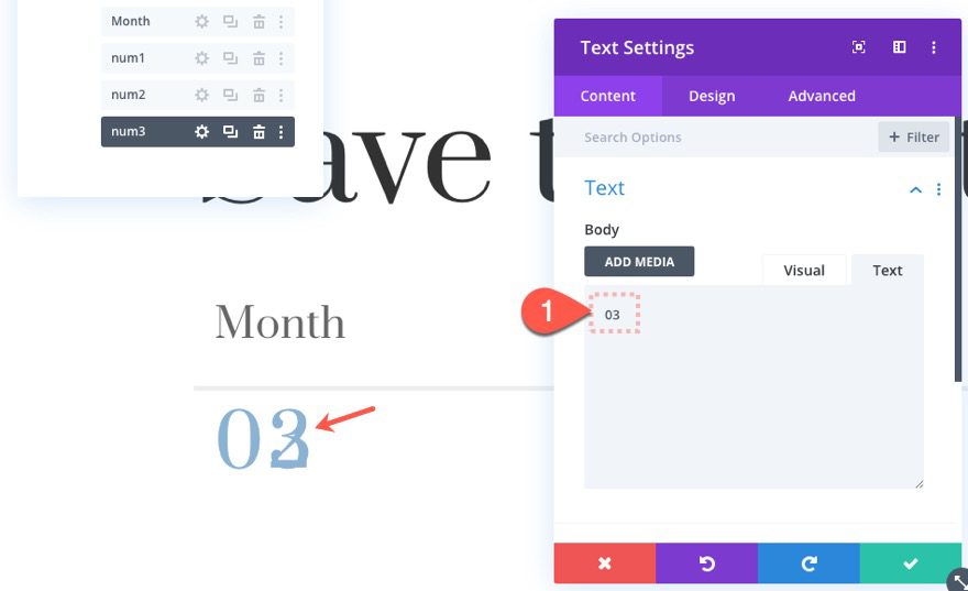 divi scroll animated number counters