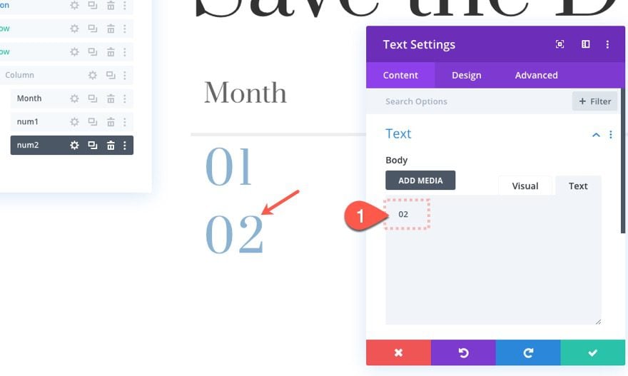 divi scroll animated number counters