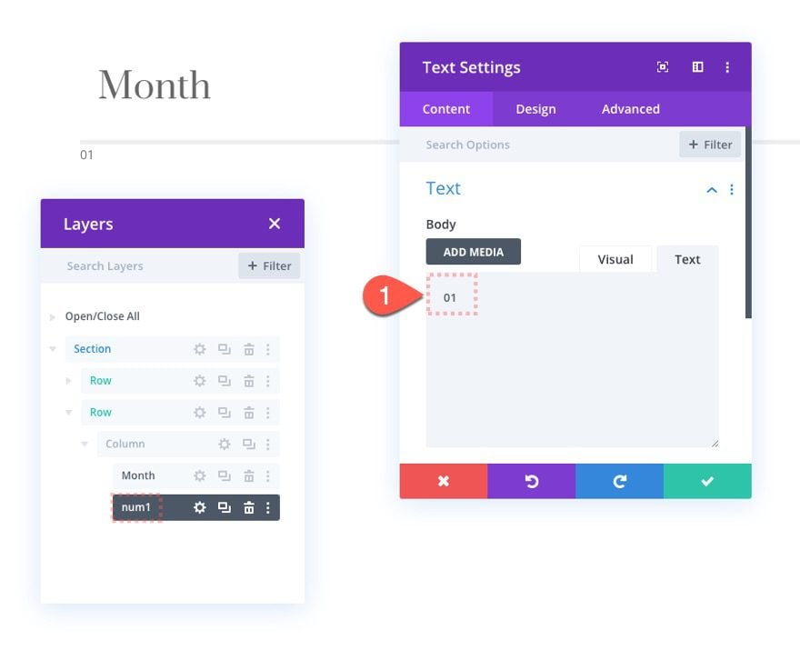 divi scroll animated number counters