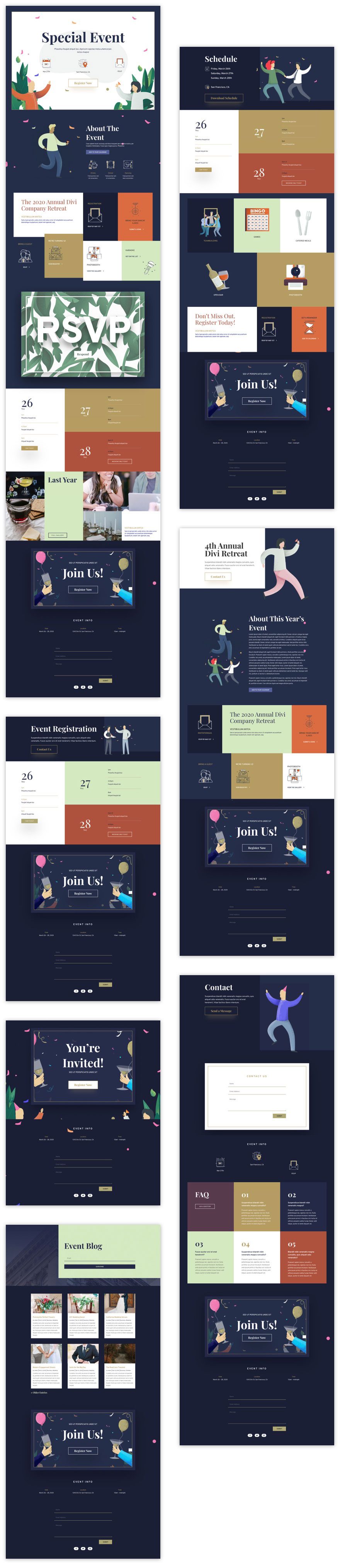 divi event layout pack