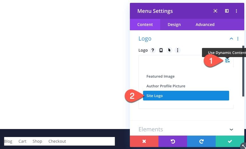 divi fixed footer bar