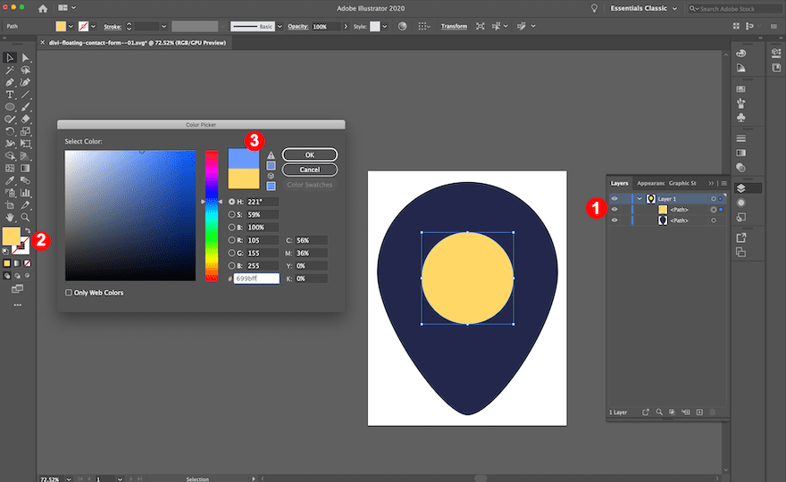 floating contact section