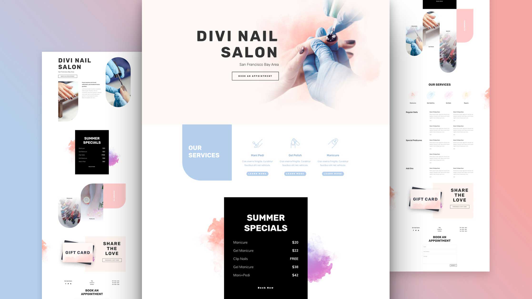 Nail Salon Landing Page Divi Layout by Elegant Themes