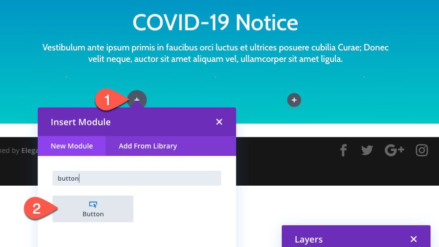 divi notification box