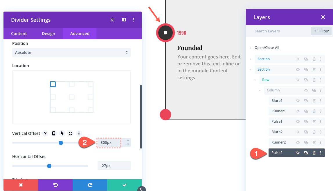 Divi Timeline Layout with Scroll Effects